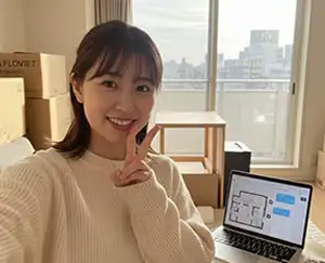 新宿区で1Kに引っ越した20代女性のお客様